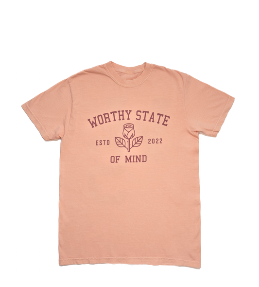 Worthy State Tee (Peach)